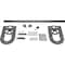 Ekena Millwork Premium Wagon Wheel Horseshoe Barn Door Hardware Set w/ 7' Track for 2 1/4" Doors, Silver Metallic GB600157H2WSM - alternate 1